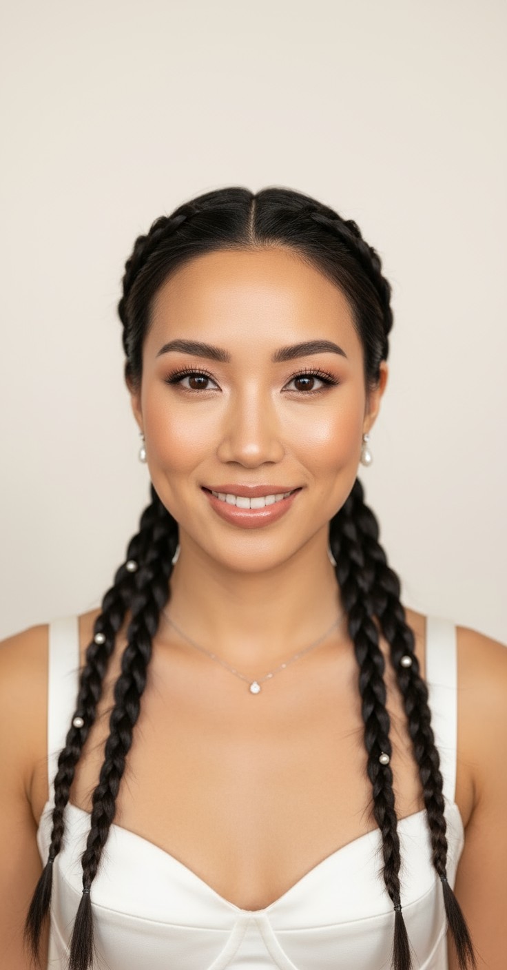 After Braids With Beads At The End